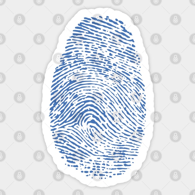 Blue Thumbprint Sticker by FigAlert